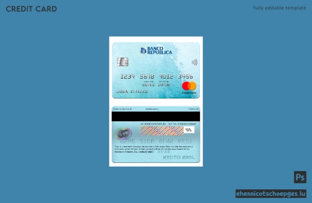 Beispielvorschau der Mastercard der Bank der Ostrepublik Uruguay